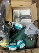 A box full of misc new products