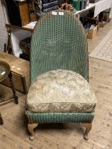 A vintage Green Lloyd Loom style chair, shipping unavailable