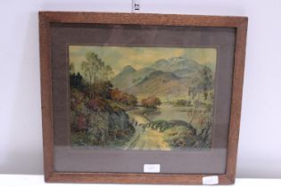 A framed oil on canvas by George Melvin Rennie 47x41cm. Has damage/crease to canvas as shown