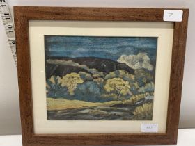 A Harry Epworth Allen 1894-1958 signed and inscribed pastel painting 35x30cm (frame size)