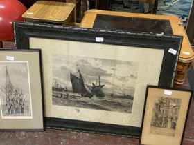 Three frame antique Victorian lithographs. shipping unavailable