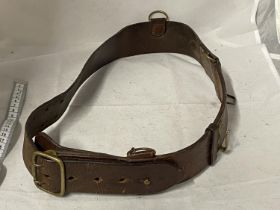 A vintage leather gun belt