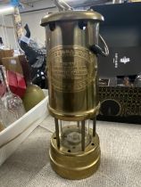 A vintage Aberaman colliery mining lamp.