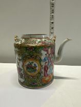 A Chinese famille rose tea pot