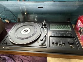 A vintage Alba record deck and tuner (untested), shipping unavailable