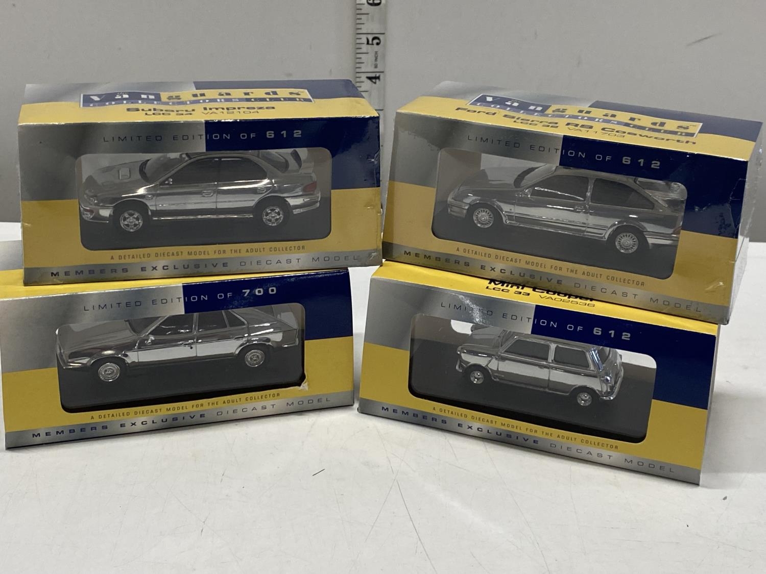 Four Vanguards Collectors Club limited edition die-cast models