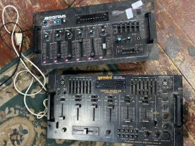 Two electronic mixing decks (untested), shipping unavailable