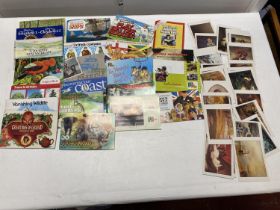A selection of full vintage tea card albums