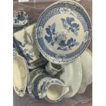 A large selection of Yuan blue & white bone china. shipping unavailable