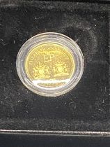 A 2017 9ct gold proof coin 2 grams in weight