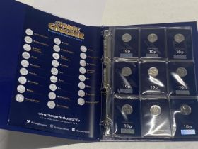 A Changer Checker complete set of A-Z collectible 10 pence proof coins for 2018