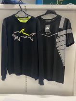 Two pieces of men's sports clothing, one new with tags