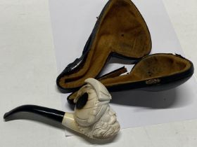 A antique cased Meerschaum