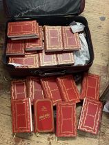 A vintage suitcase full of the complete works of Agatha Christie. shipping unavailable