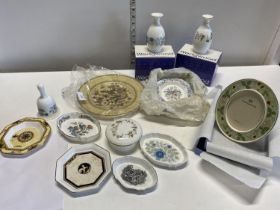 A good selection of vintage Wedgewood ceramics, some with boxes, shipping unavailable