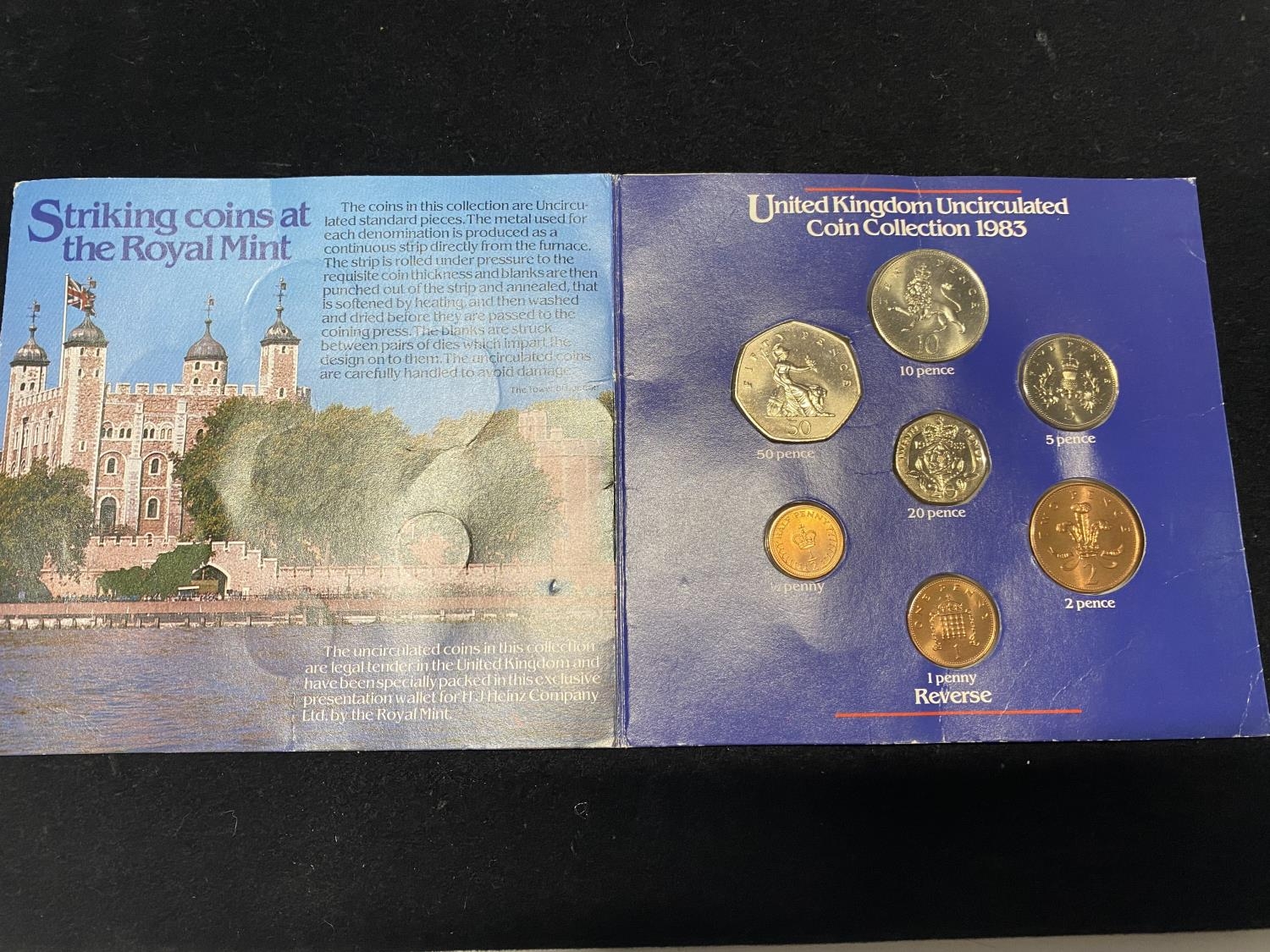 A Sterling silver plated & gold plated four coin set & a 1983 UK UNC coin set. - Image 3 of 3