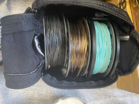 A Greys GX500 fly fishing reel and two spare spools, shipping unavailable