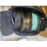 A Greys GX500 fly fishing reel and two spare spools, shipping unavailable