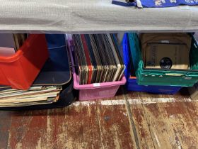 A large job lot of mixed genre LP records, shipping unavailable