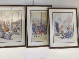 Three framed limited edition signed Margaret Clarkson prints, shipping unavailable