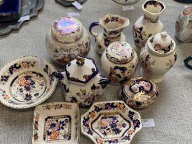 A selection of Mason's ceramics, different patterns, shipping unavailable