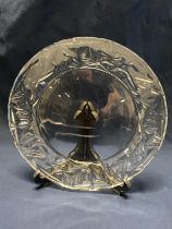 A Tiffany & Co cut crystal plate 25cm in diameter.