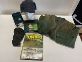 A selection of mainly new fishing clothing