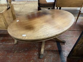 A vintage pedestal coffee table shipping unavailable