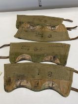 Two sets of 1945 army issue canvas gaiters