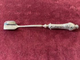 A hallmarked silver handled stilton scoop