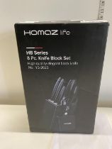 A HB series eight piece knife block set, over 18's only