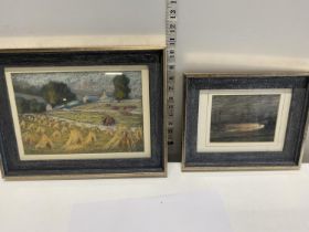 Two artworks by George Anderson Short "Fog on Savile Park Halifax" signed and dated 1935 and a