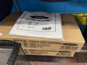 Two boxes of white hi-tensile vest carriers