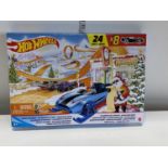 A boxed as new Hot Wheels Christmas advent calendar