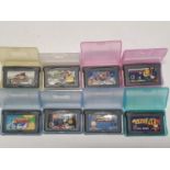 A selection of classsic Nintendo Gameboy advanced games including Mario, Sonic, Pacman etc