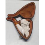 A cased Meerschaum pipe