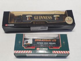 Two boxed die cast Corgi models including Eddie Stobart and Guinness