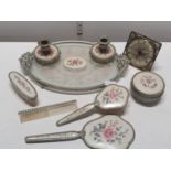 A vintage Regent dressing table set, shipping unavailable