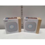 Two boxed nest smoke and carbon monoxide alarms (untested)