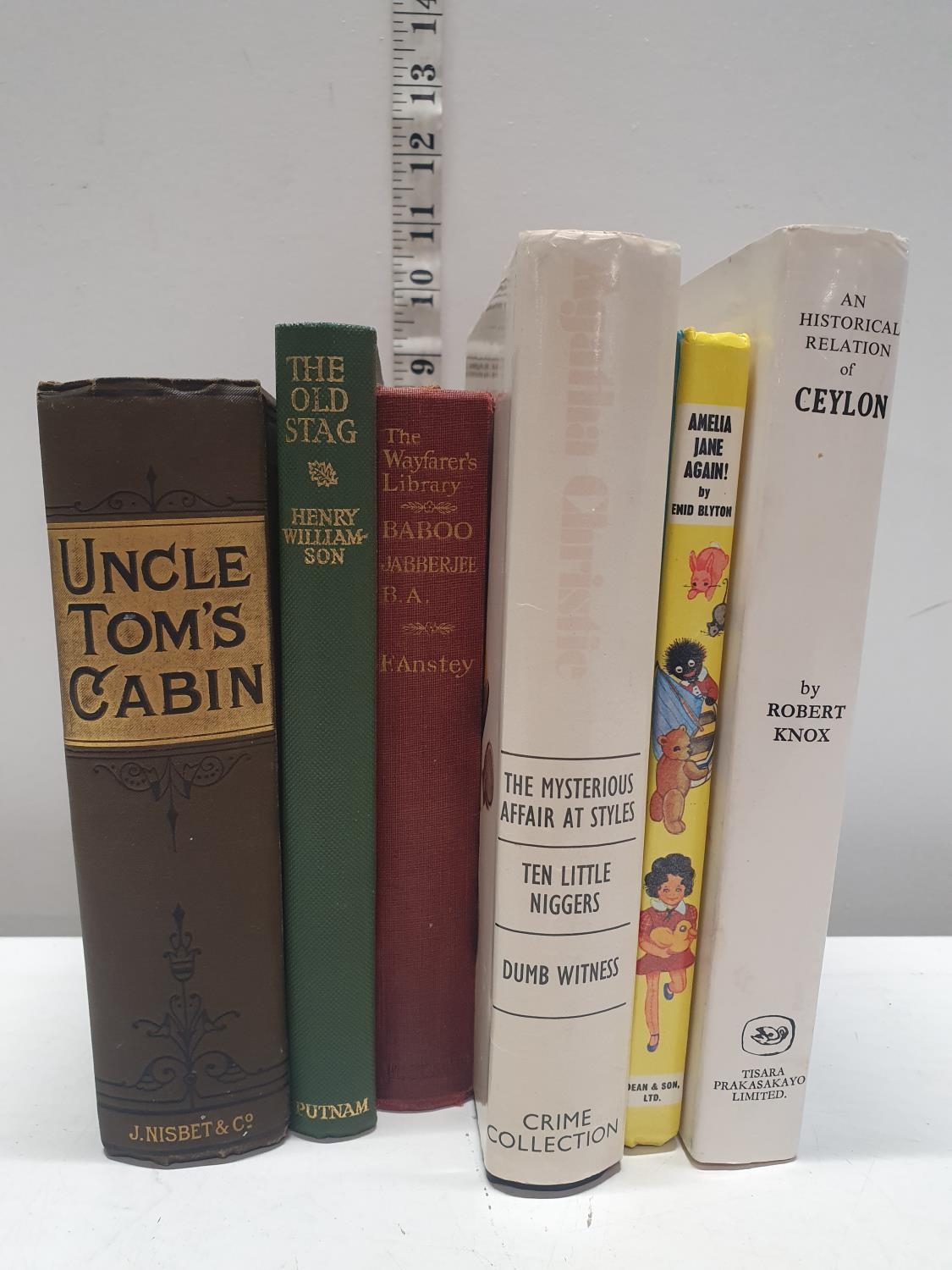 An assortment of vintage books