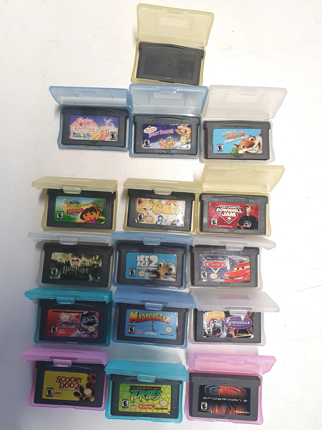 A job lot of Nintendo Gameboy Advance games mainly movie francises