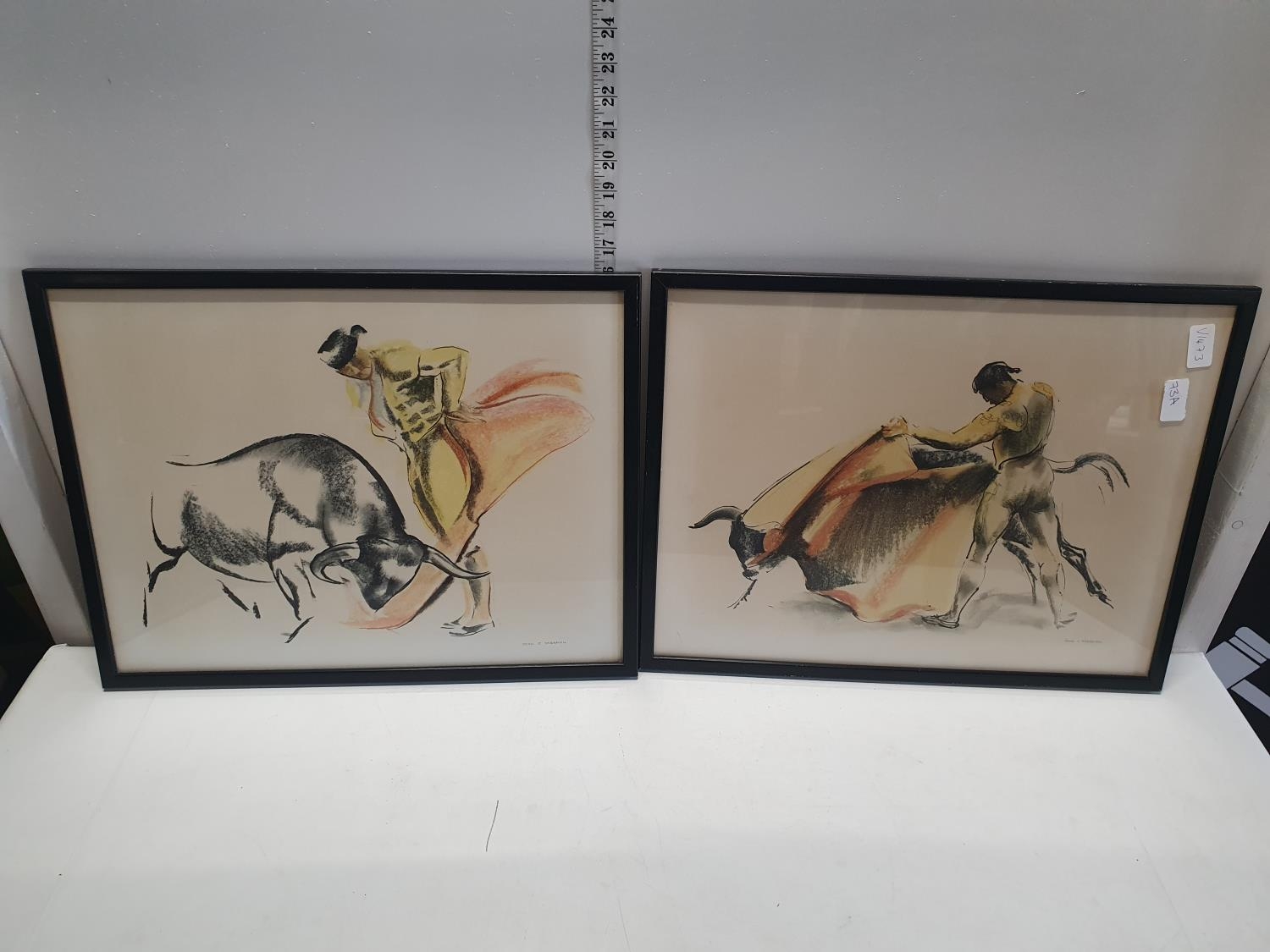 Two framed lithographs by John R Skeaping. Shipping unavailable