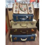 A job lot of vintage luggage shipping unavailable