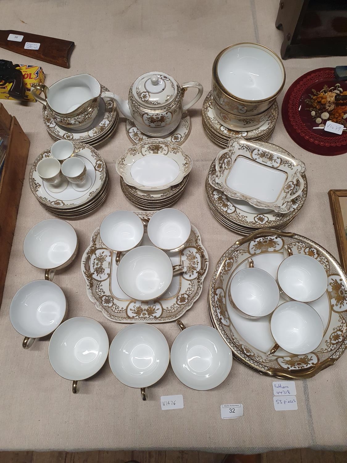 Noritake tea service . Pattern 44318 approx 53 pieces. shipping unavailable