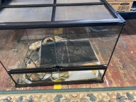 A reptile tank complete with accessories and heat pad 61x48cm, shipping unavailable