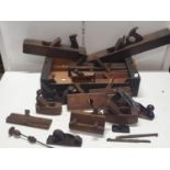 A large job lot of woodworking planes etc. Shipping unavailable