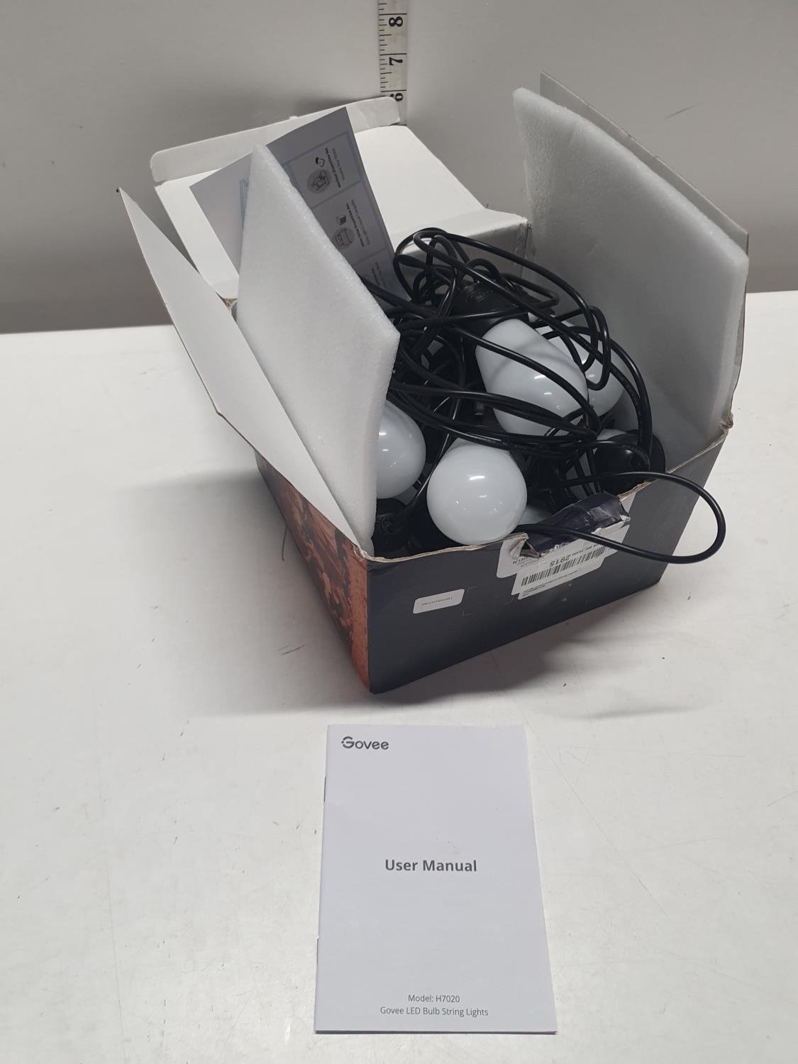 A boxed Govee bulb string lights (untested)