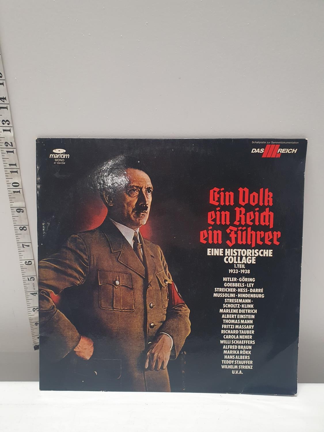 An LP vinyl compilation of Adolf Hitlers speeches from 1933 to 1938