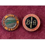 Two vintage enamel badges, a rare factory pin badge for Blackburn Aircraft Ltd and British