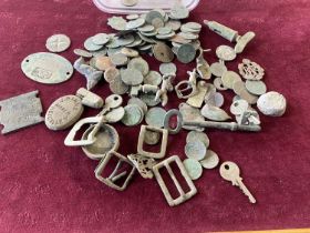 A job lot of metal detecting finds